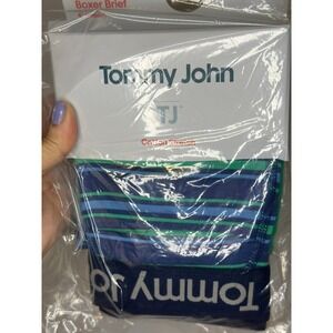 Tommy John XXL 2 Pack‎ Boxer Briefs 4" Inseam Cotton Stretch Striped NWT